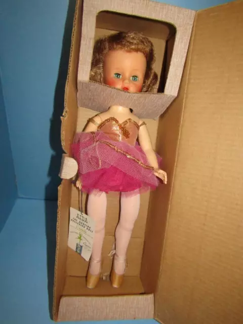 Vintage Valentine Doll Co Ballerina Doll In Box 1960'S 19 Inch In Box Hangtag