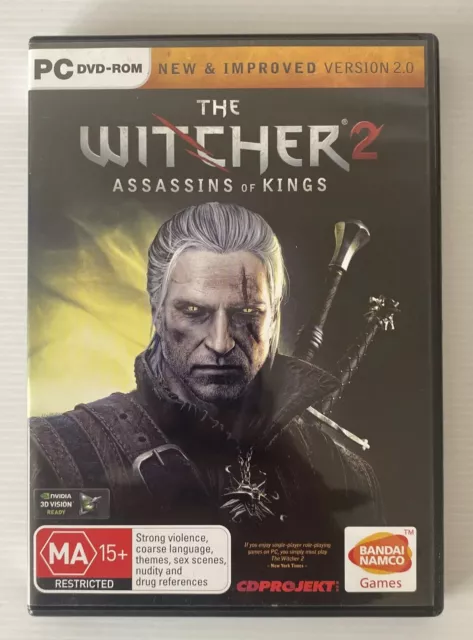 THE WITCHER 2 Assassins of Kings PC DVD-ROM Box Set Disc Perfect Condition  + Map