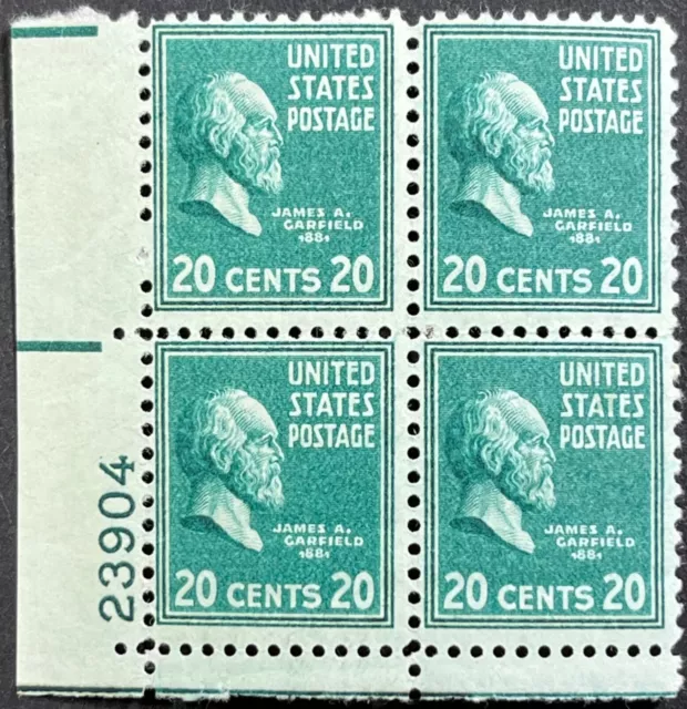820 15 Cents James Buchanan MNH Plate Block US Stamps F/VF