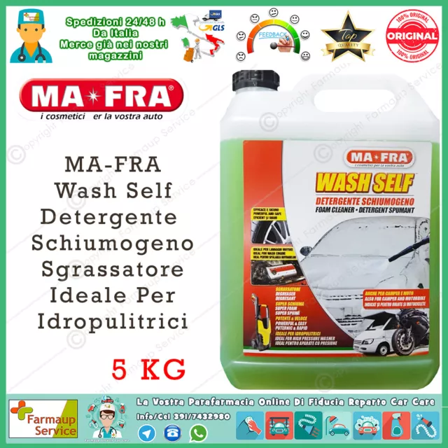 MAFRA H0111 WASH Self Detergente Schiumogeno Lavaggio Auto Moto Camper 5 Kg  EUR 22,06 - PicClick IT