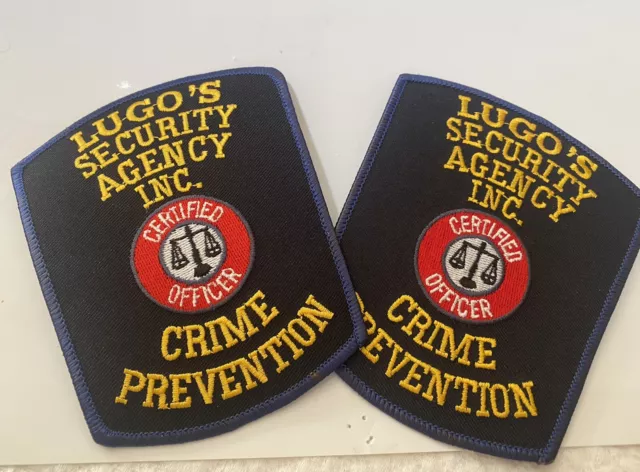 Lugos (2) Security Agency Crime Prevention Patches Unused