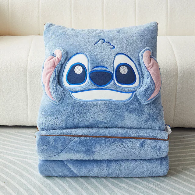 Stitch 2 in 1 blanket pillow - soft throw winter blanket, lilo and stitch gift 3