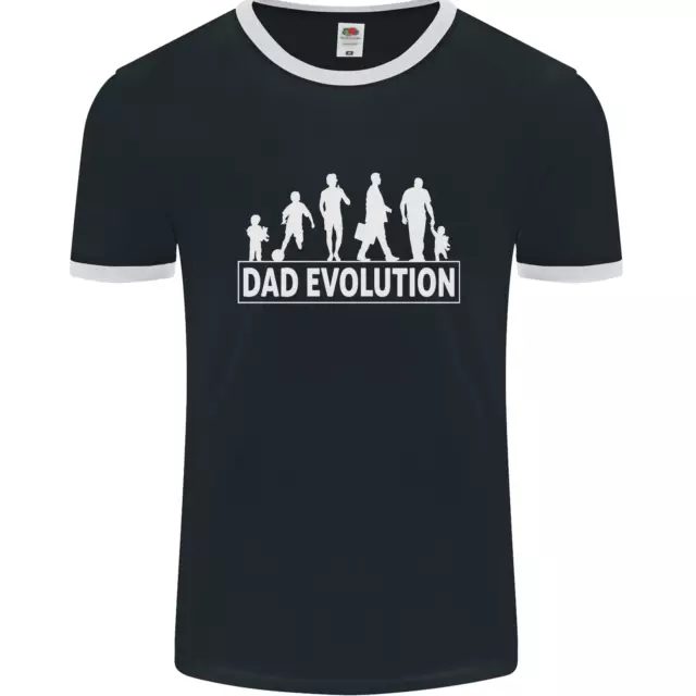 Dad Evolution Fathers Day Mens Ringer T-Shirt FotL