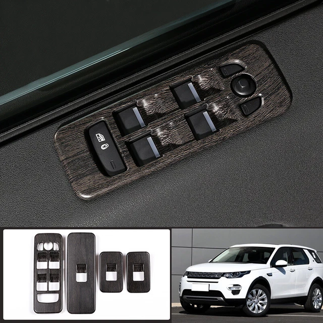 For Discovery Sport 2015-2019 Oak Wood Grain Window Lift Lock Switch Panel Trim