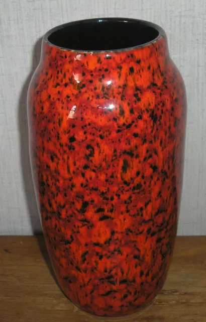 Blumenvase Vase 22 cm Scheurich Keramik  242 22 W Germany  Rot Glänzend