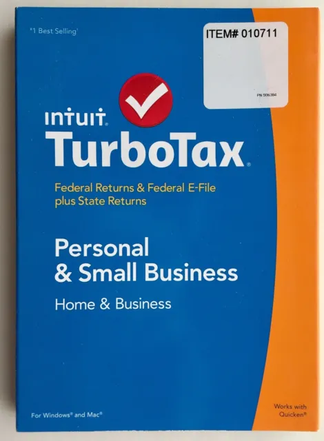 Intuit TURBOTAX Turbo Tax Small Business 20114 Fed  e-file CD  PC Mac FREE ship