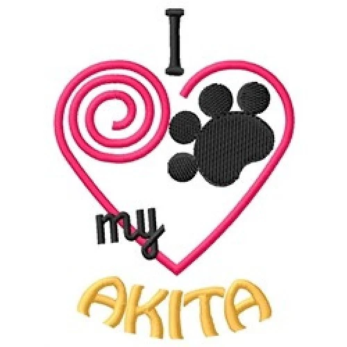 I "Heart" My Akita Fleece Jacket 1427-2 Size S - XXL