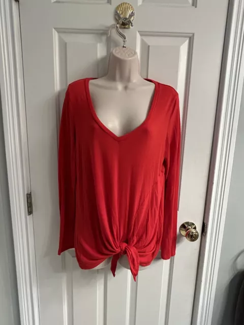 Women’s Express One Eleven Red Long Sleeve Top-Size Medium