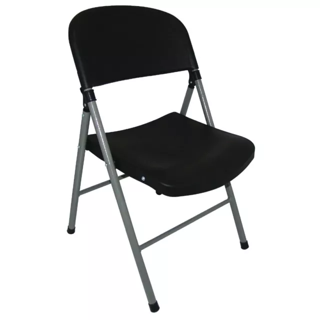 Bolero Foldaway Utility Chairs Black (Pack of 2)