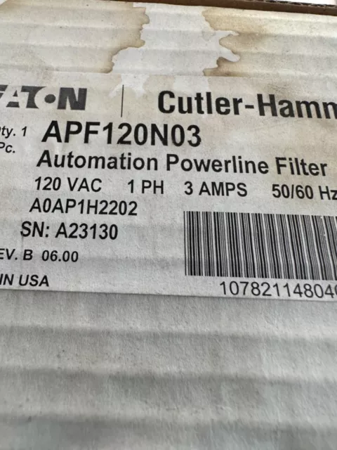 EATON CUTLER HAMMER APF120N03 power filter (shelf5)