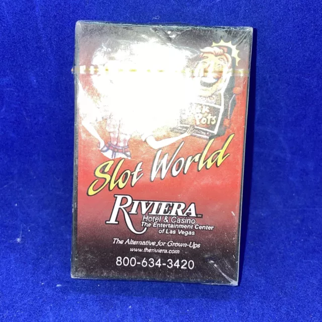 VINTAGE Riviera Hotel Casino Slot World Las Vegas Sealed decks Playing cards FS