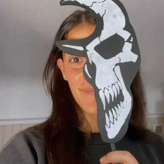 Half Skull and Bone Cruiser Garage Stencil
