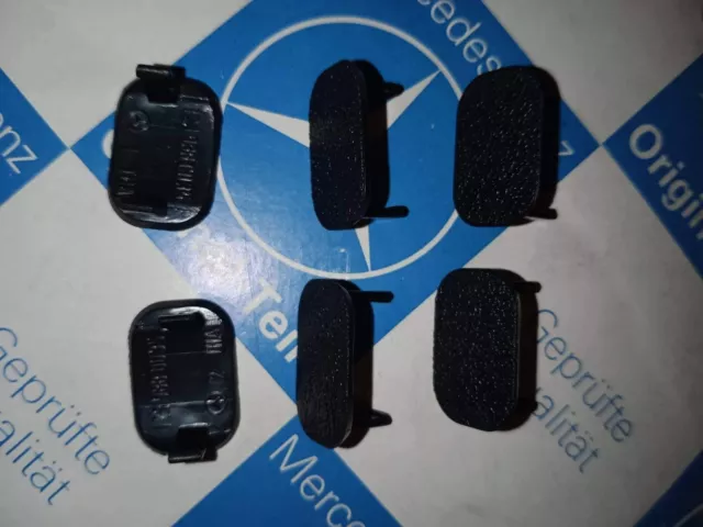 W123 screw cap black Under dash Clips Genuine Mercedes Benz 6 Pieces