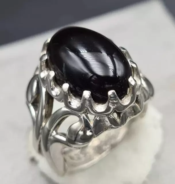 Old yemeni aqeeq ring shifat al abad mens gemstone agate rings hakik ring akik