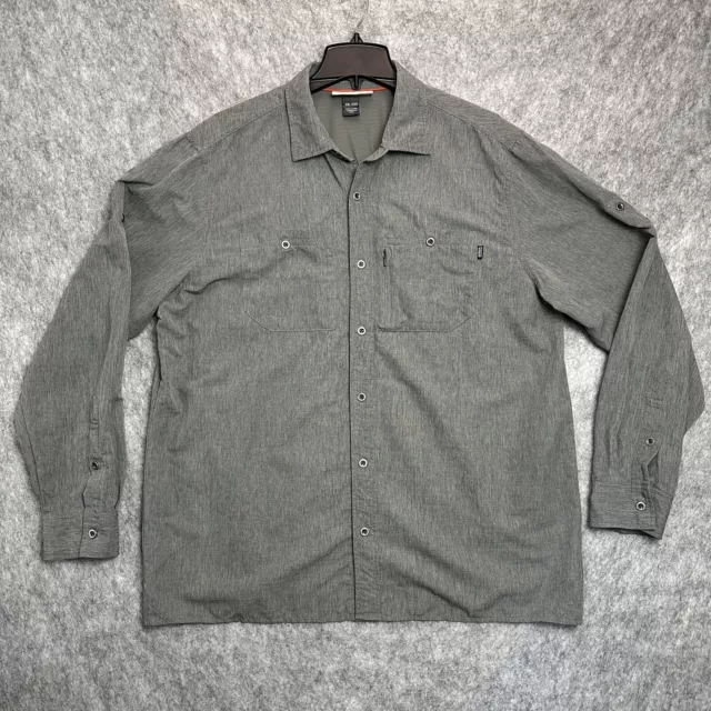 Outdoor Research OR Mens Wayward Button Up Hiking Shirt Gray Long Sleeve XXL