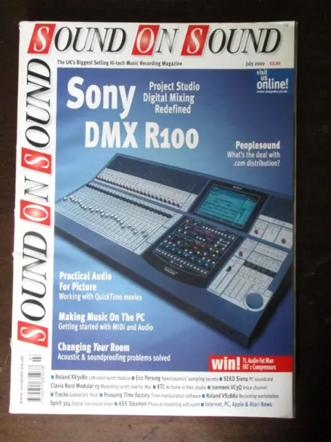 Sound On Sound Uk Magazine July 2000 Sony Dmx R100 Digital Mixer Music Tech