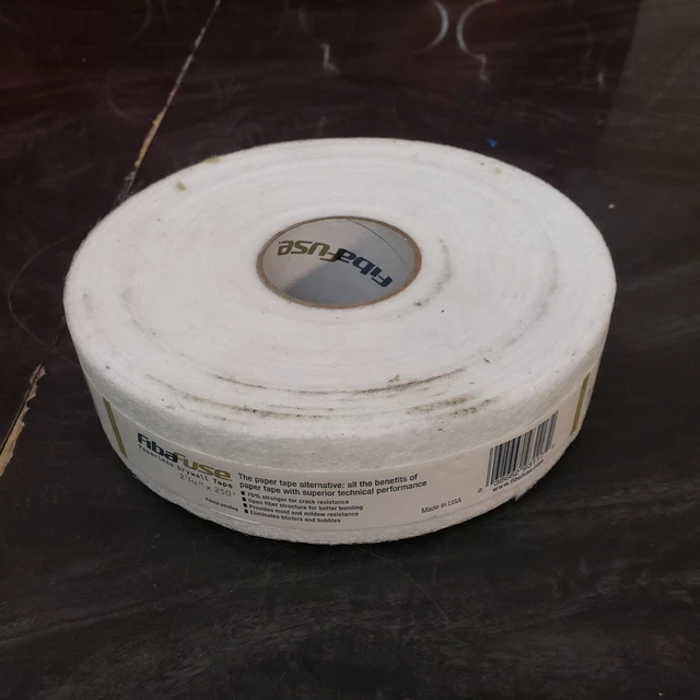 FibaFuse Paperless Drywall Tape 2-1/6" x 250' Roll NEW Broken Paper Seal