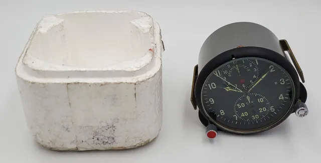 AChS-1 Russian Soviet USSR Military AirForce Aircraft Cockpit Clock #93792