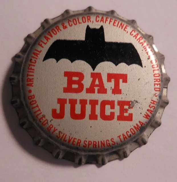 Vintage "Bat Juice" ..cork..unused..Soda Bottle Cap