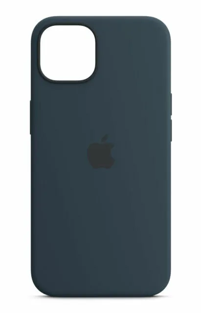 Apple Cover Copertina Custodia Case MagSafe Silicone iPhone 13 blu abisso