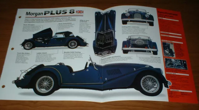 1992 Morgan Plus 8 Spec Sheet Brochure Info Print Poster Photo 68-93 92 91 90 89