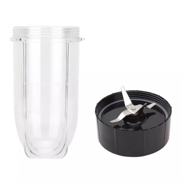 3 Pack 22 oz Tall Cup with Flip Top To-Go Lid and Cross Blade Replacement Parts Compatible with Magic Bullet 250W MB1001 Blenders