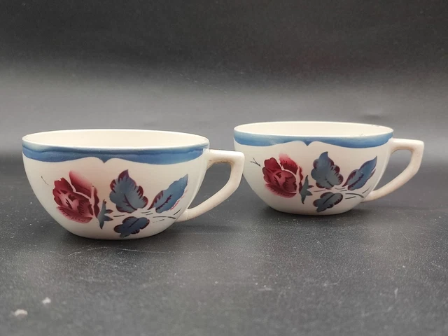 Duo Tasses Digoin Sarreguemines France 18