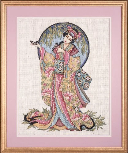 Design Works Crafts Oriental Grace Counted Cross Stitch Kit, Multi