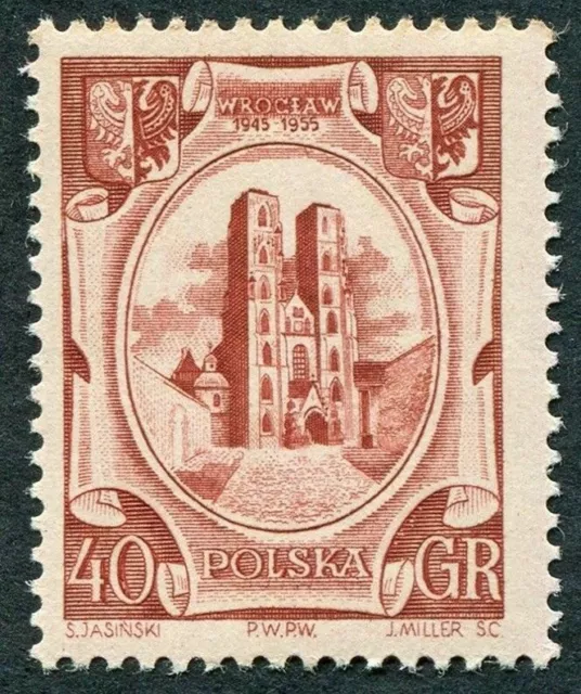 POLAND 1955 40g red-brown SG946 MNH FG Western Territories Return Anniv ##W42
