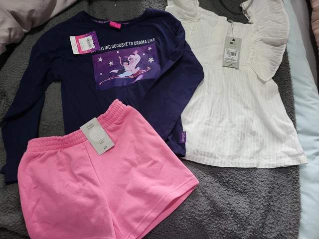 Girls Bundle Age 10 Years Tu Disney Top Shorts Summer Top New