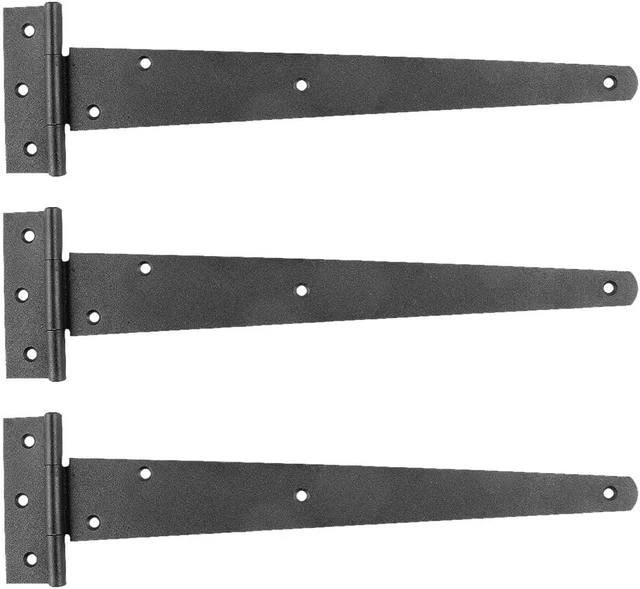 Black T Strap Shed Door Hinge 13 Inch Rustic Flush Mount Cast Iron Barn Door She
