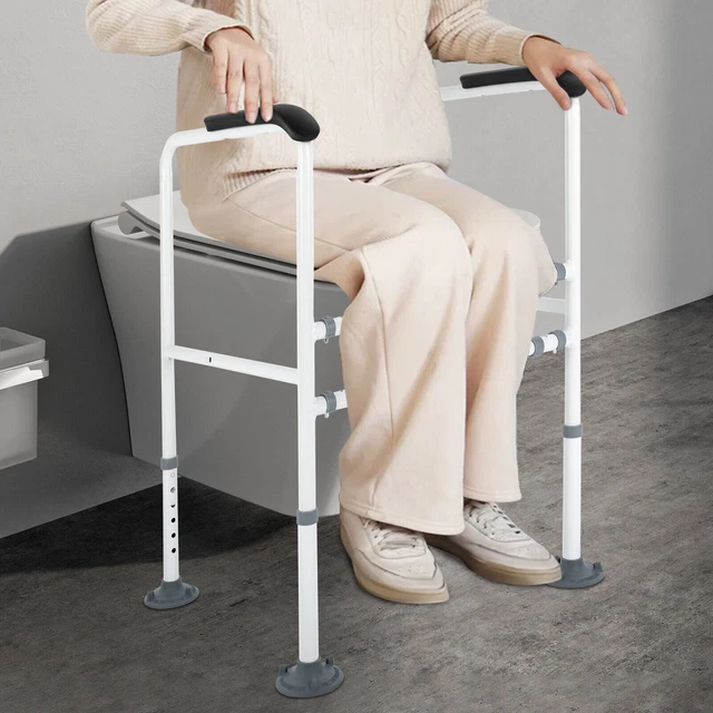Nuevo inodoro pasamanos inodoro ayuda para levantarse soporte para inodoro ancho ajustable altura