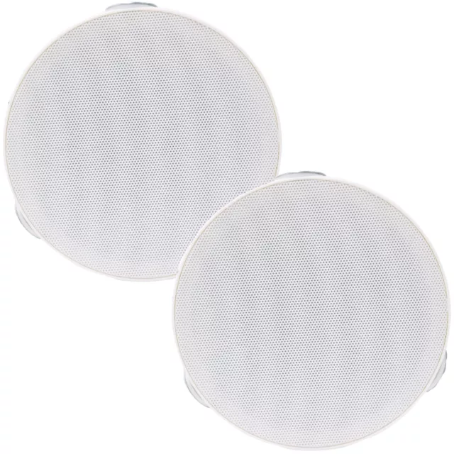 PAIR of 4" Mini Low Profile Ceiling Speaker 8 OHM 2 Way Compact Mount Slim Line