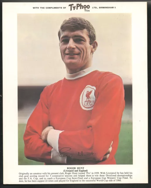 TYPHOO PREMIUM, International Football Stars #1, R HUNT, LIVERPOOL, VG, 1967