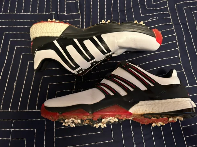 Adidas Powerband BOA Boost Golf Shoes White/Red/Black Q44870 Men’s Size 12