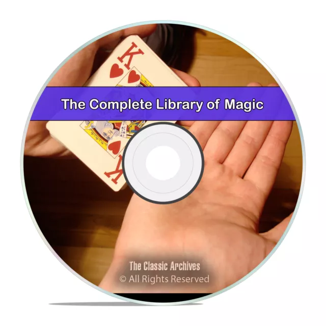 Complete Library on Magic, Tricks, Magicians, Conjuring Spells 109 Books DVD H50