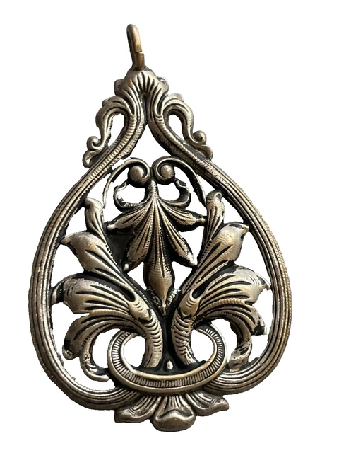 Ancienne Broche Porte-photo Art Nouveau 1900 – Feuilles De Lierre – Collier Portrait Femme
