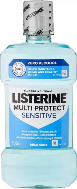 Listerine Multi Protect Sensitive Mouthwash Mild Mint 500ml