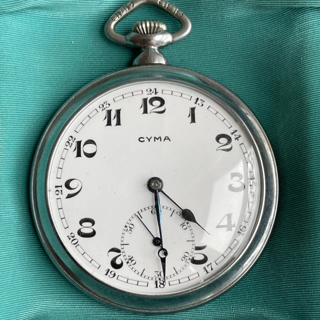 Chaîne De Montre à Gousset Ancienne - Cuivre Art Déco Avec Boussole Intégrée