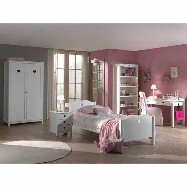 Paris Prix - Chambre Complète Enfant 5p "amori Ii" Blanc