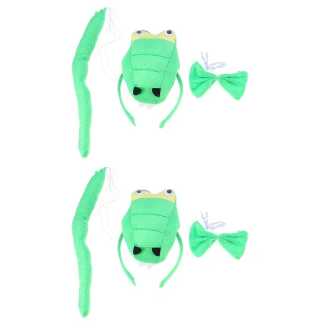 2 diademas con lazo de tela 3 en 1 para juegos con cosplay del día del niño