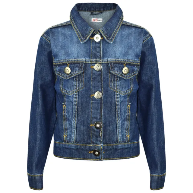 Bambini Ragazzi Blu Denim Designer Giacche Jeans Moda Cappotto New Età 3-13 Anni