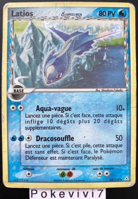 Carte Pokemon LATIOS 22/110 Holo Bloc EX Fantômes Holon FR