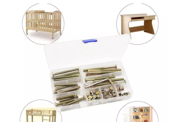 M6 Innensechskantschrauben Muttern Kit für Kinderbett Etagenbett Möbelbett  D5N3 2
