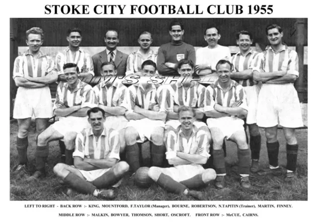 Stoke City F.c.team Druck 1955 (König/Malkin/Thomson/Cairns)