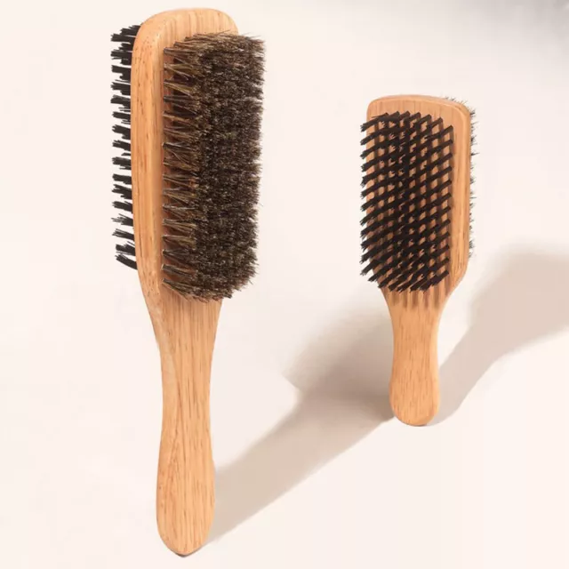 1 Pcs Wood Bristle Double Sided Brush Mane Styling Beard Hair Tool Men Sp