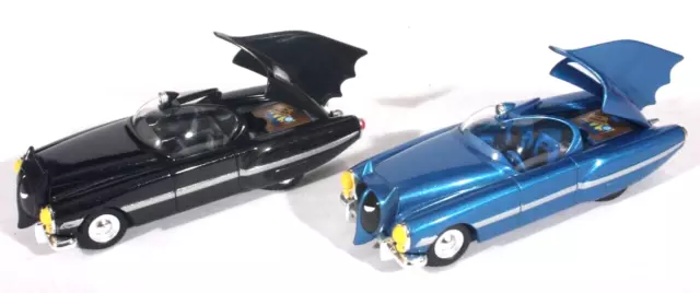 2005 CORGI 1950's 4.5" 1:43 SCALE DIE-CAST BATMOBILES SET OF 2 W/ VARIANT MINT!