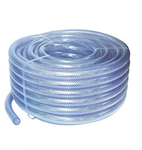 1.1/4" / 32mm ID 30M RPVC Hose Clear Braided Flexible Tube Pipe Air Oil Water