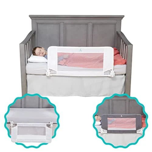 hiccapop Convertible Bed Rail Guard with Reinforced Anchor Safety for Crib To...