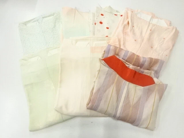 35972# Japanese Kimono / Antique Juban / Set Of 7